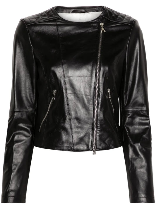 Zip-Up Leather Jacket
