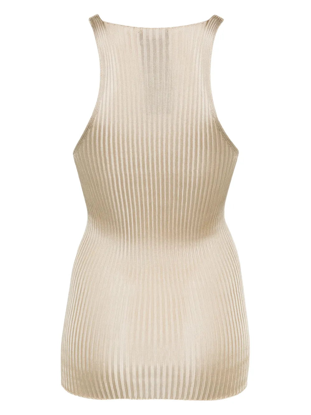 Ribbed Silk Tank Top