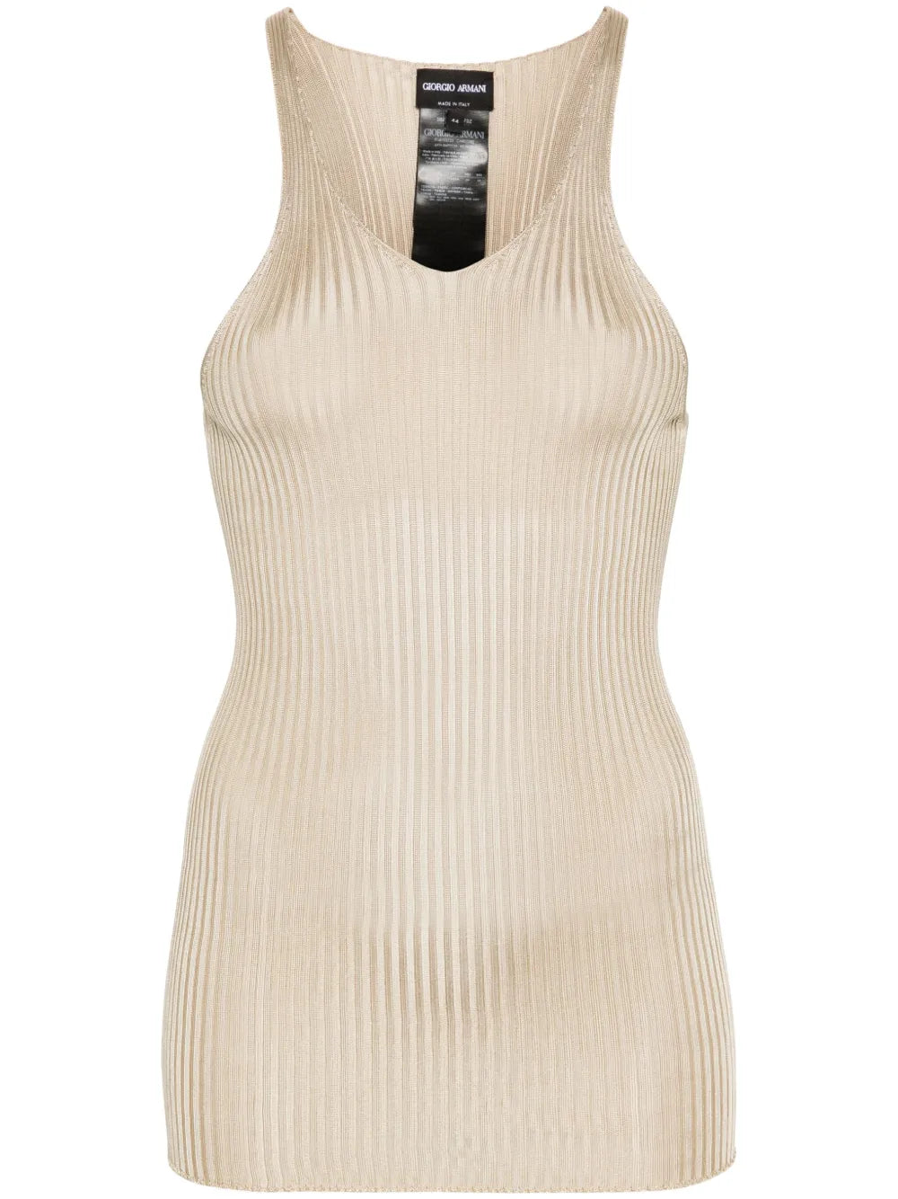 Ribbed Silk Tank Top