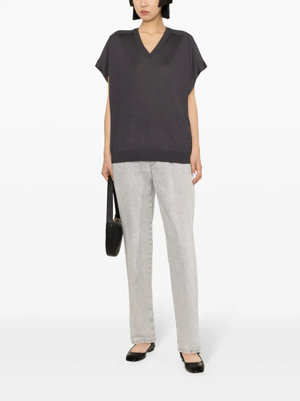 Crew-Neck Knitted T-Shirt