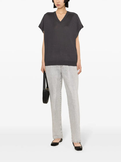 Crew-Neck Knitted T-Shirt