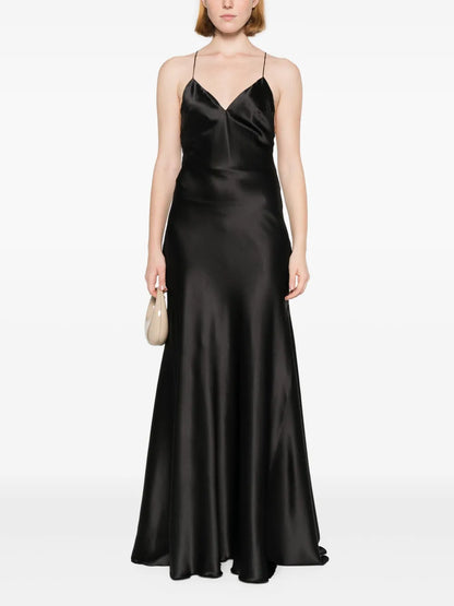 A-Line Silk Maxi Dress