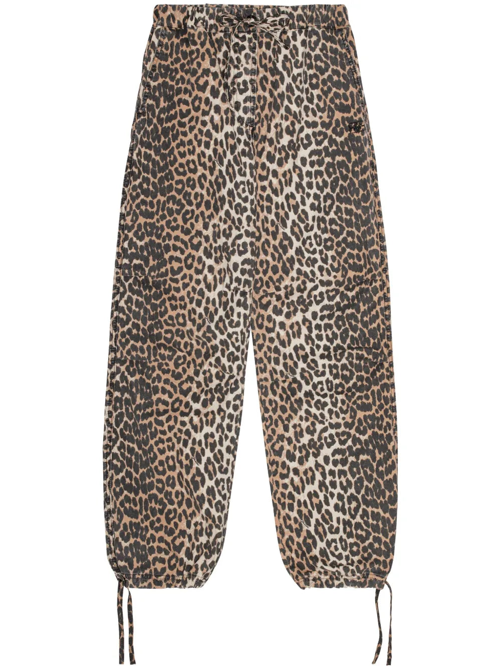 Leopard-Print Drawstring Trousers