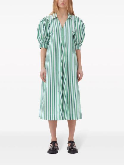 Striped Organic Cotton Shirtdress