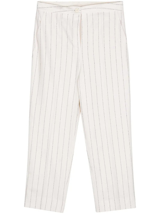 Pinstriped Cropped Trousers