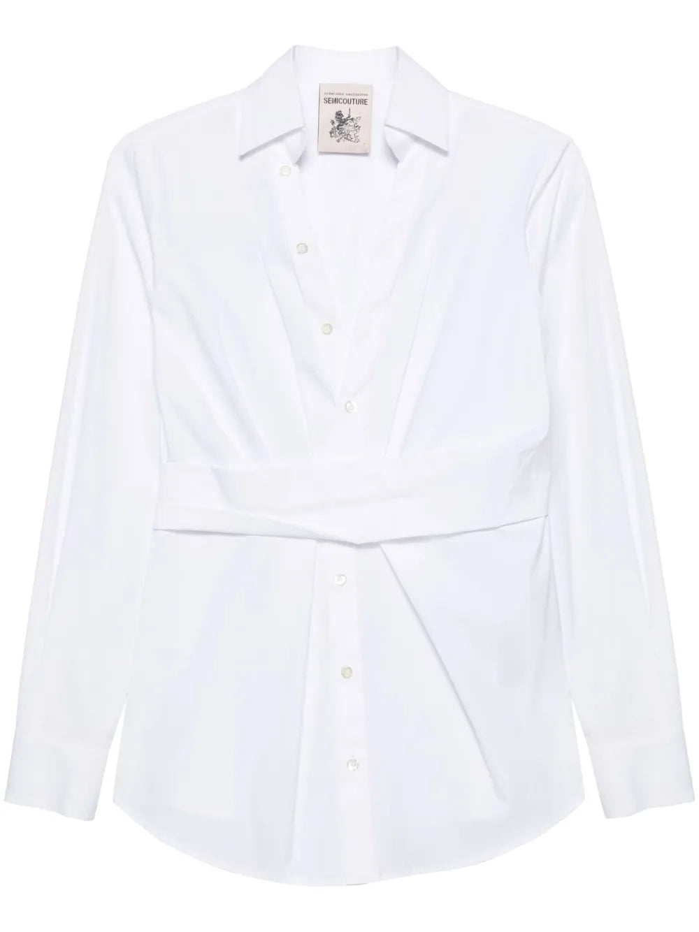 V-Neck Poplin Shirt