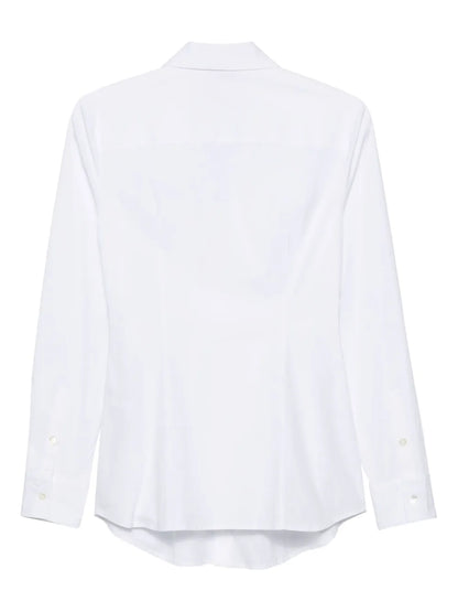 V-Neck Poplin Shirt