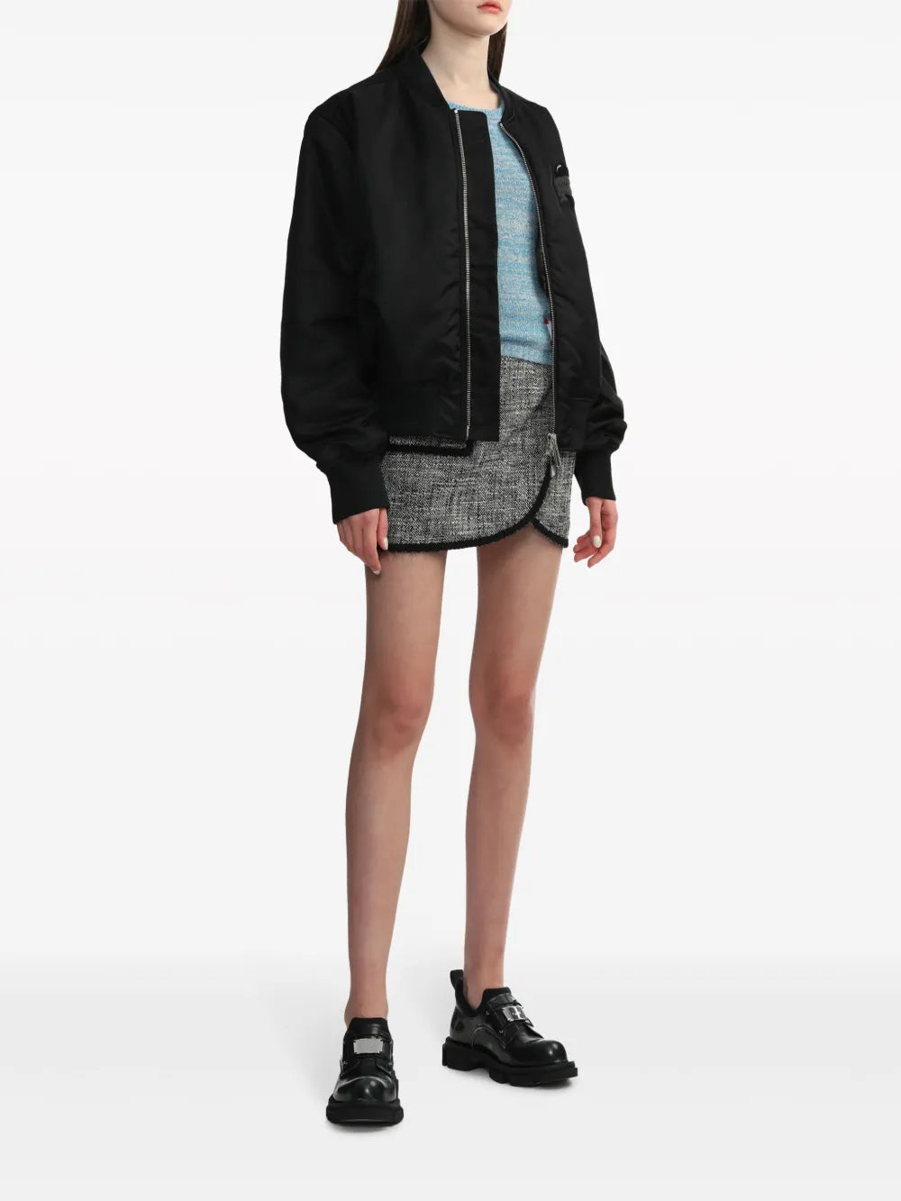 Logo-Appliqué Bomber Jacket