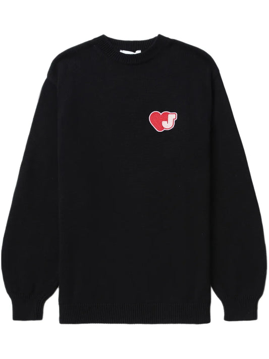 Heart-Motif Cotton Jumper
