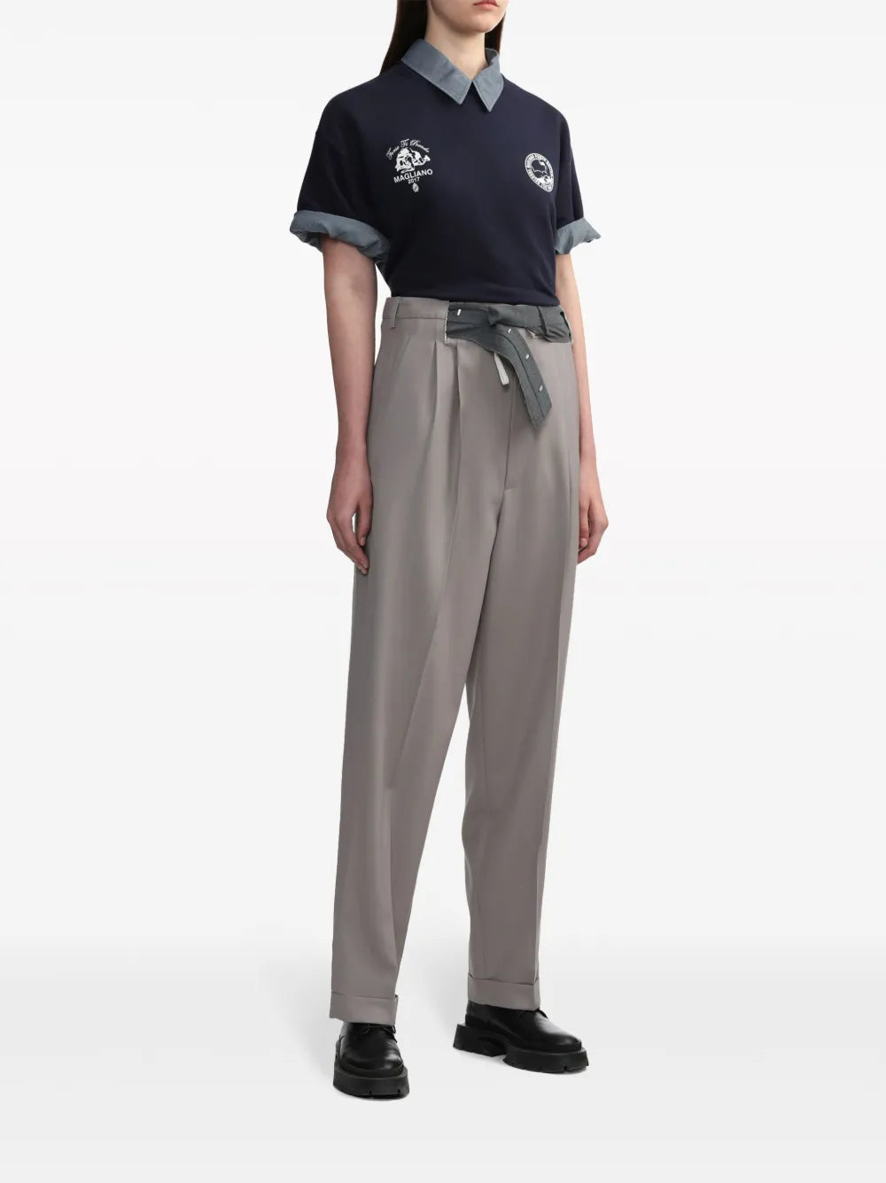 Logo-Print Lyocell Shirt