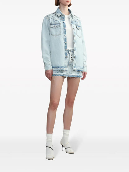 Stud-Detailed Denim Jacket