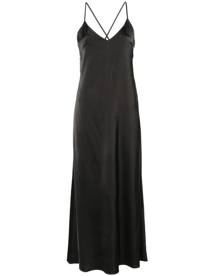 Textured V-Neck Maxi Dress