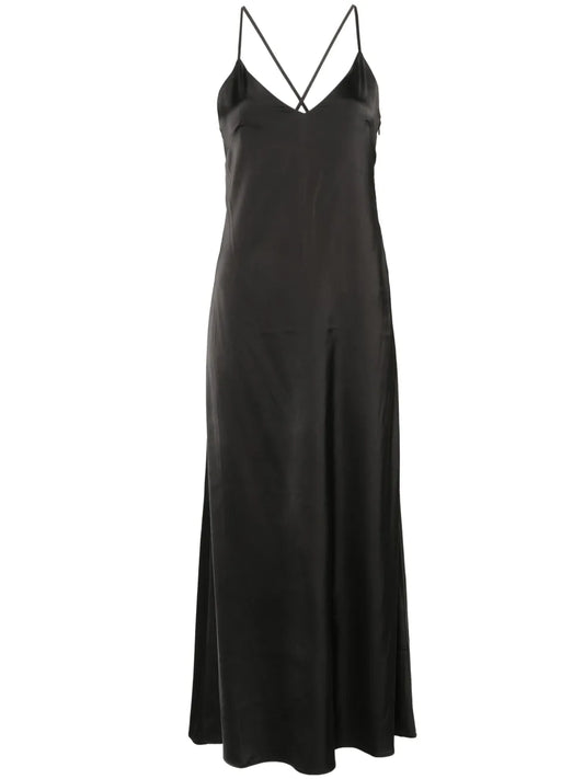 Textured V-Neck Maxi Dress