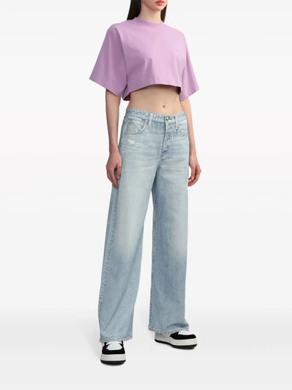 Mid-Rise Wide-Leg Jeans
