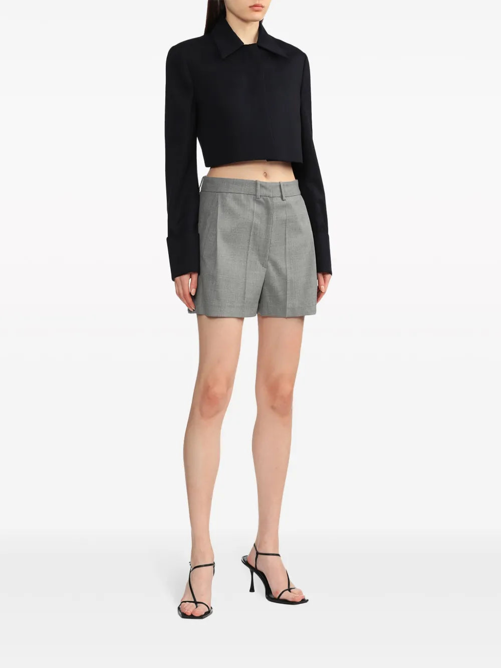 Mid-Rise Tailored Shorts