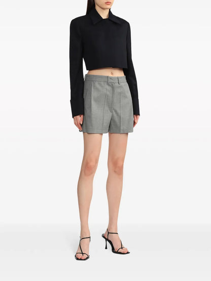 Mid-Rise Tailored Shorts