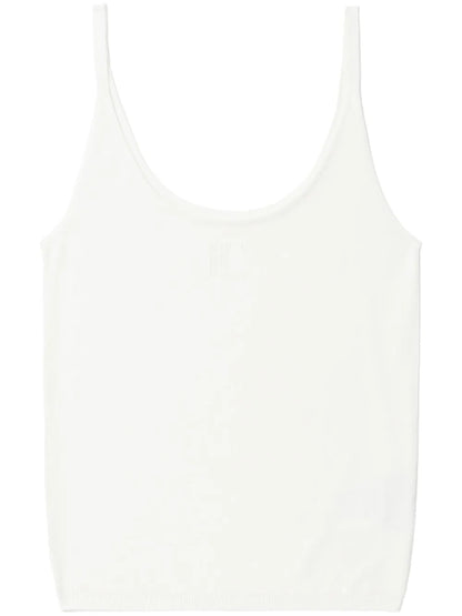 Logo-Perforated Tank Top