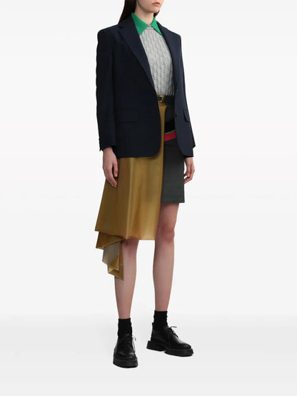 Asymmetric Panelled Mini Skirt