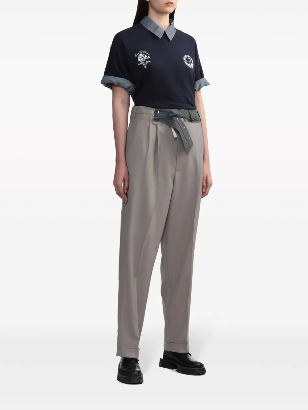 Logo-Print Short-Sleeve Sweatshirt