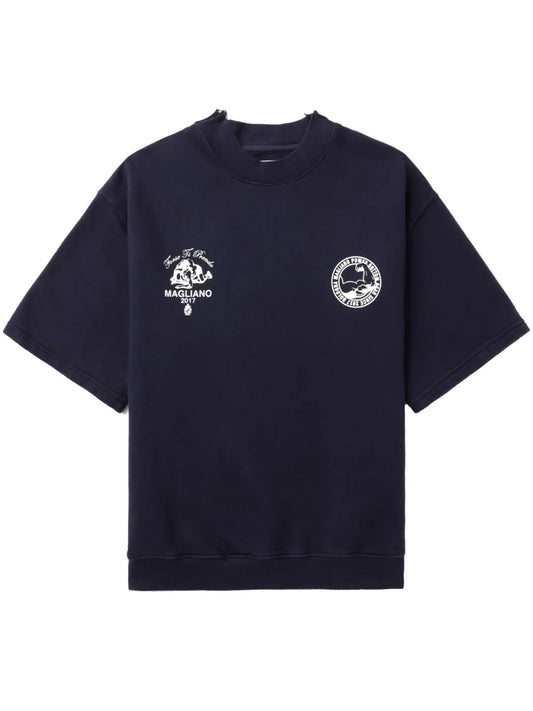 Logo-Print Short-Sleeve Sweatshirt