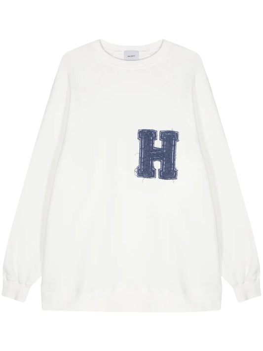 Logo-Appliqué Cotton Long Sweatshirt