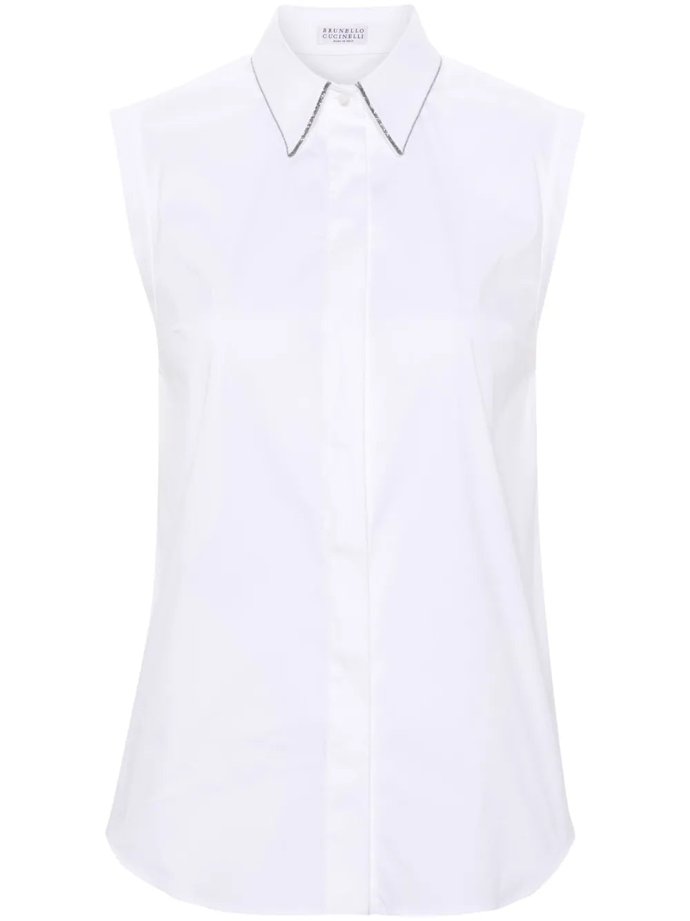 Sleeveless Button-Up Shirt