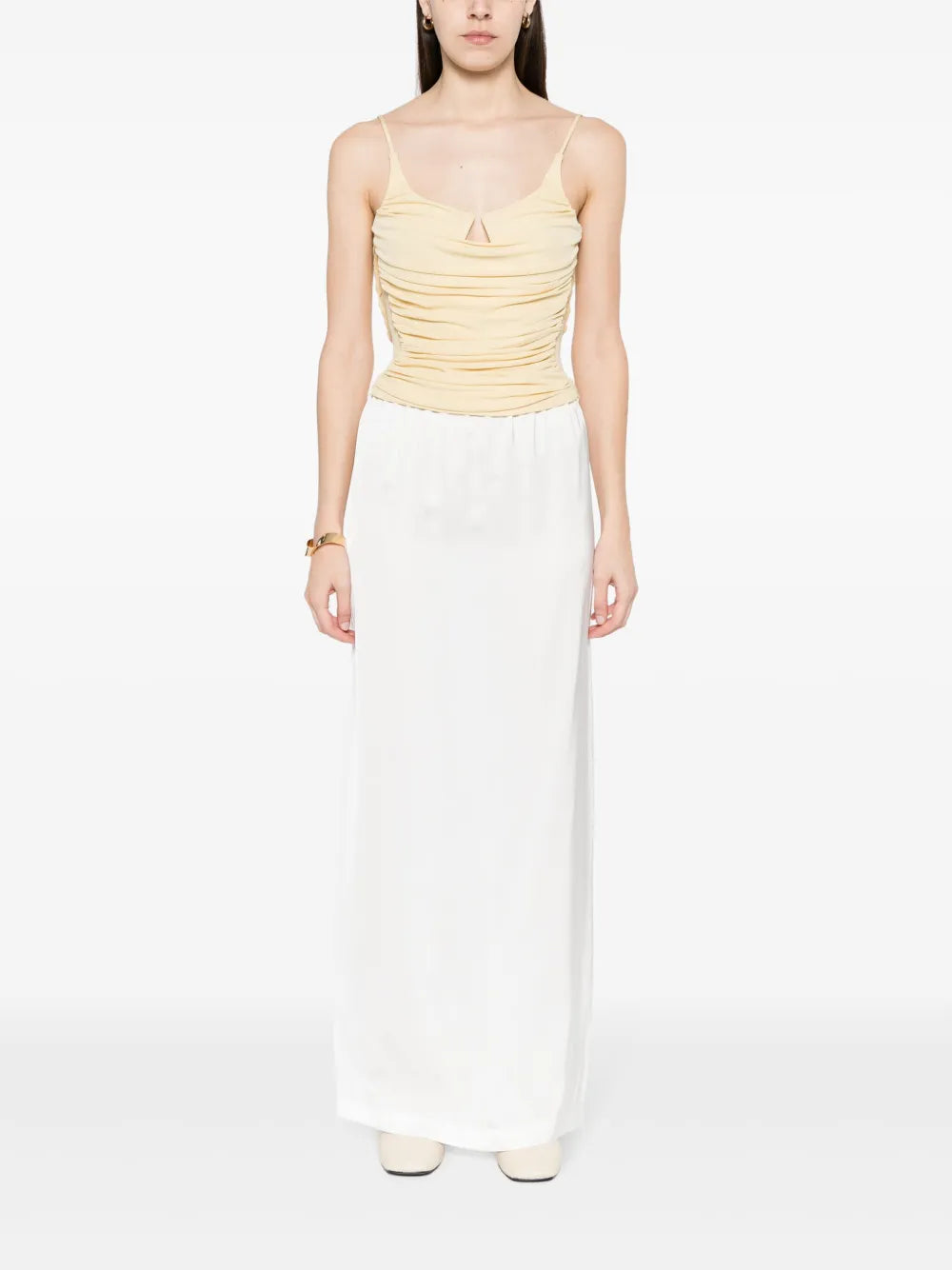 Duchess-Satin Maxi Skirt