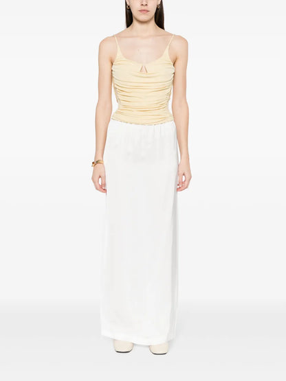 Duchess-Satin Maxi Skirt