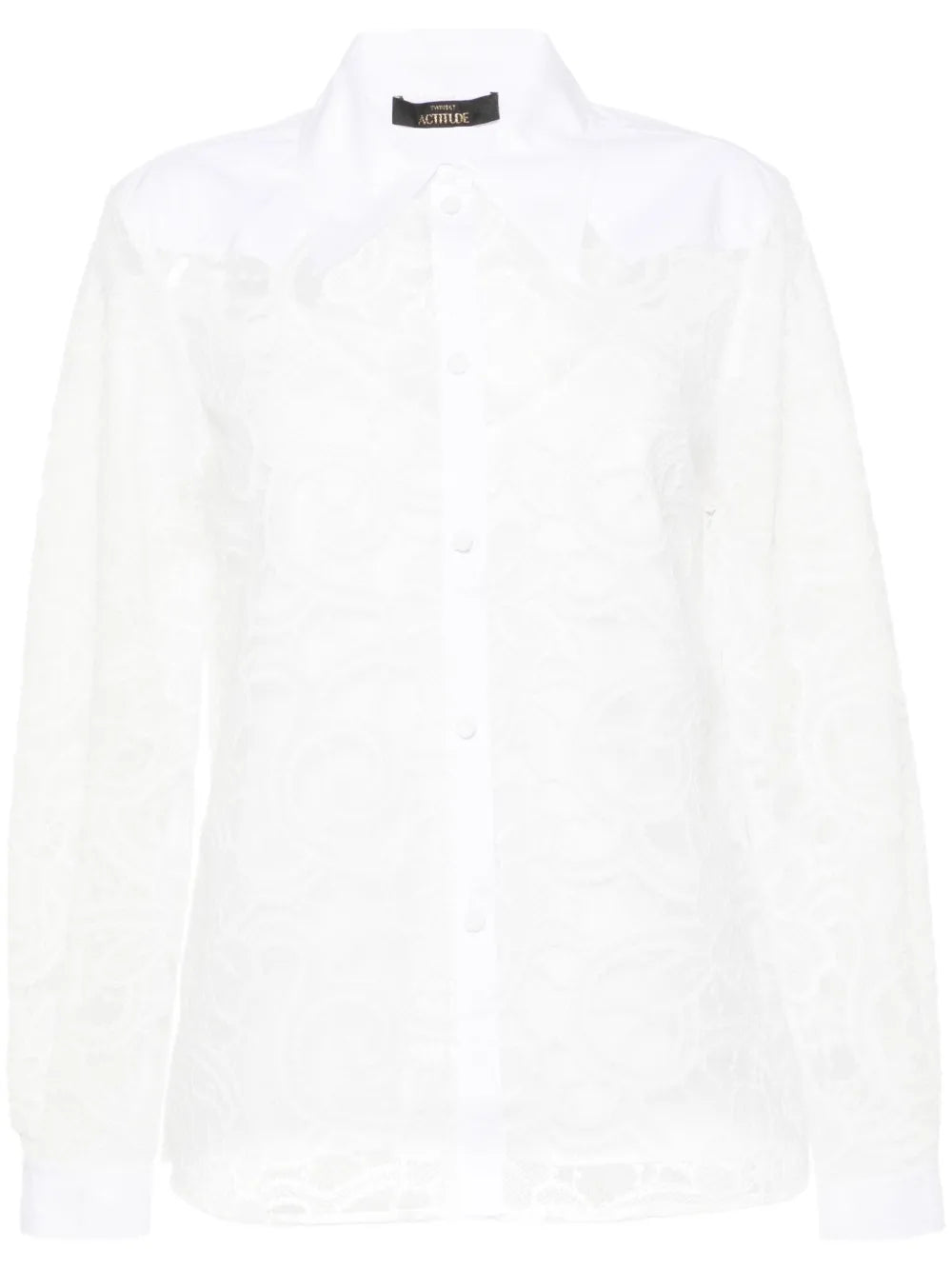 Embroidered Layered Organza Shirt