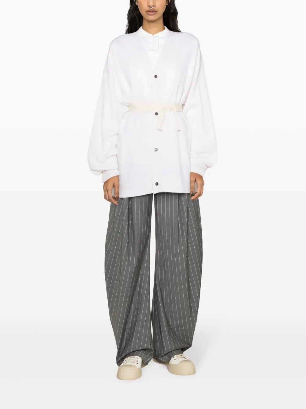 Mask Belted Cardi Coat