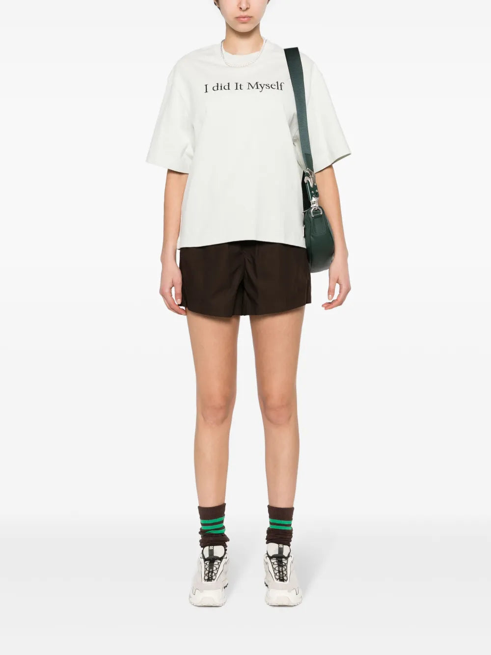 Embroidered-Slogan Organic-Cotton T-Shirt