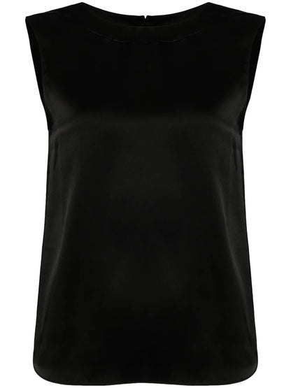 Sleeveless Silk Top