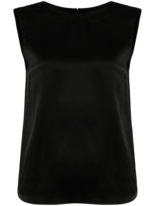 Sleeveless Silk Top