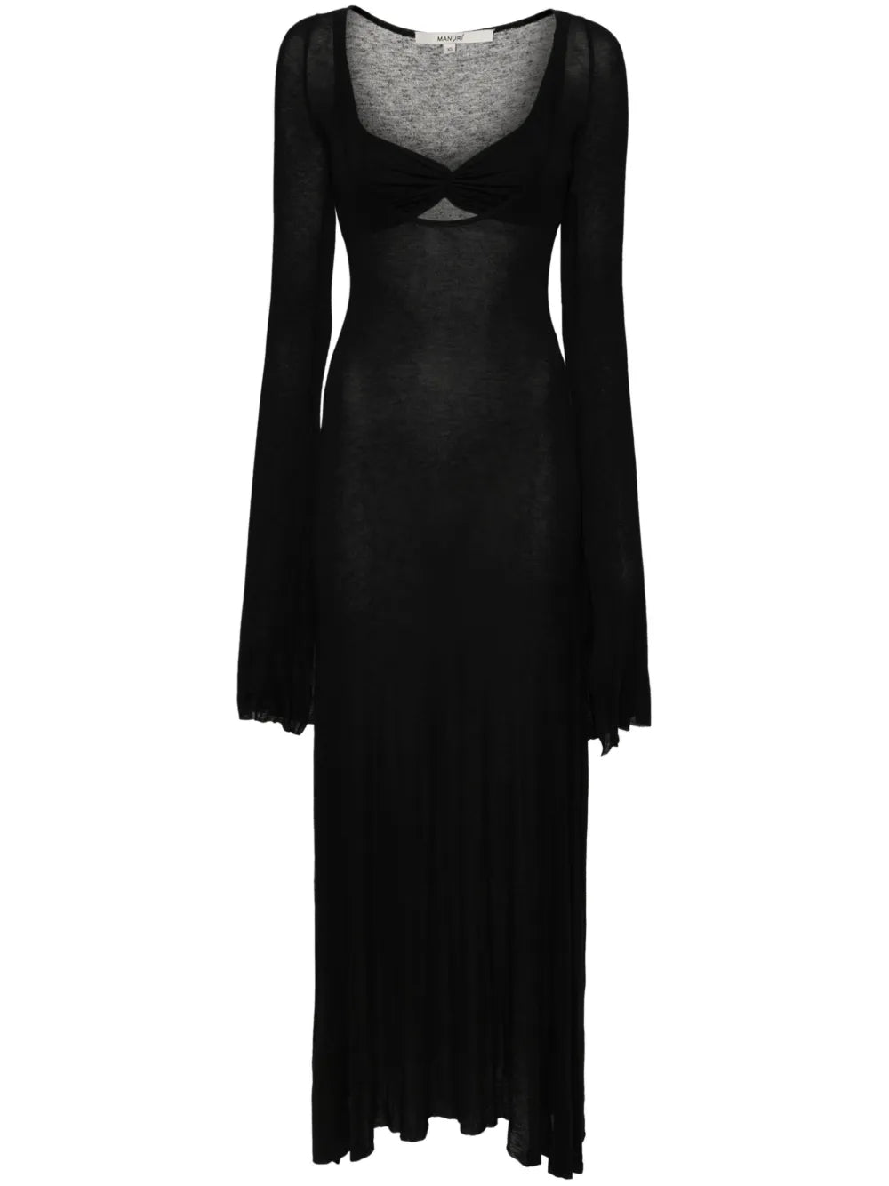 Mélange Long-Sleeve Maxi Dress