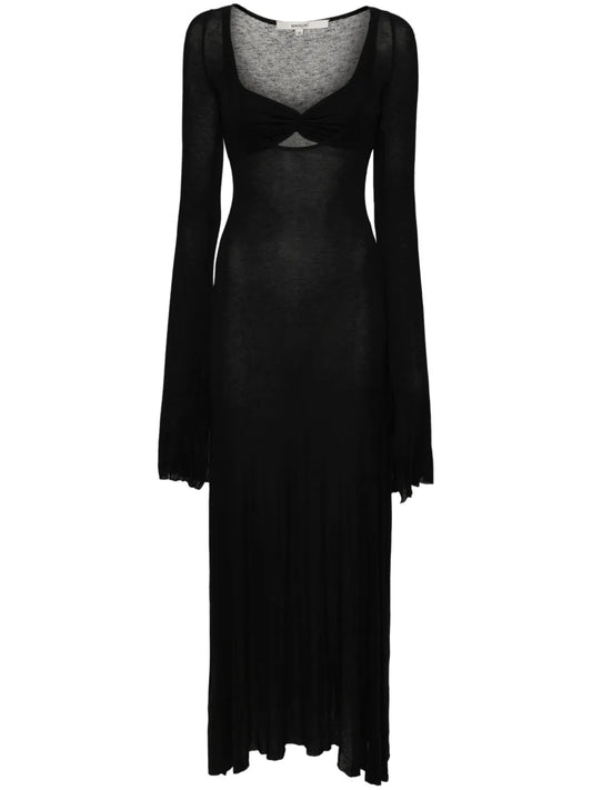 Mélange Long-Sleeve Maxi Dress