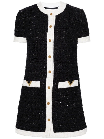Vlogo Signature Tweed Mini Dress