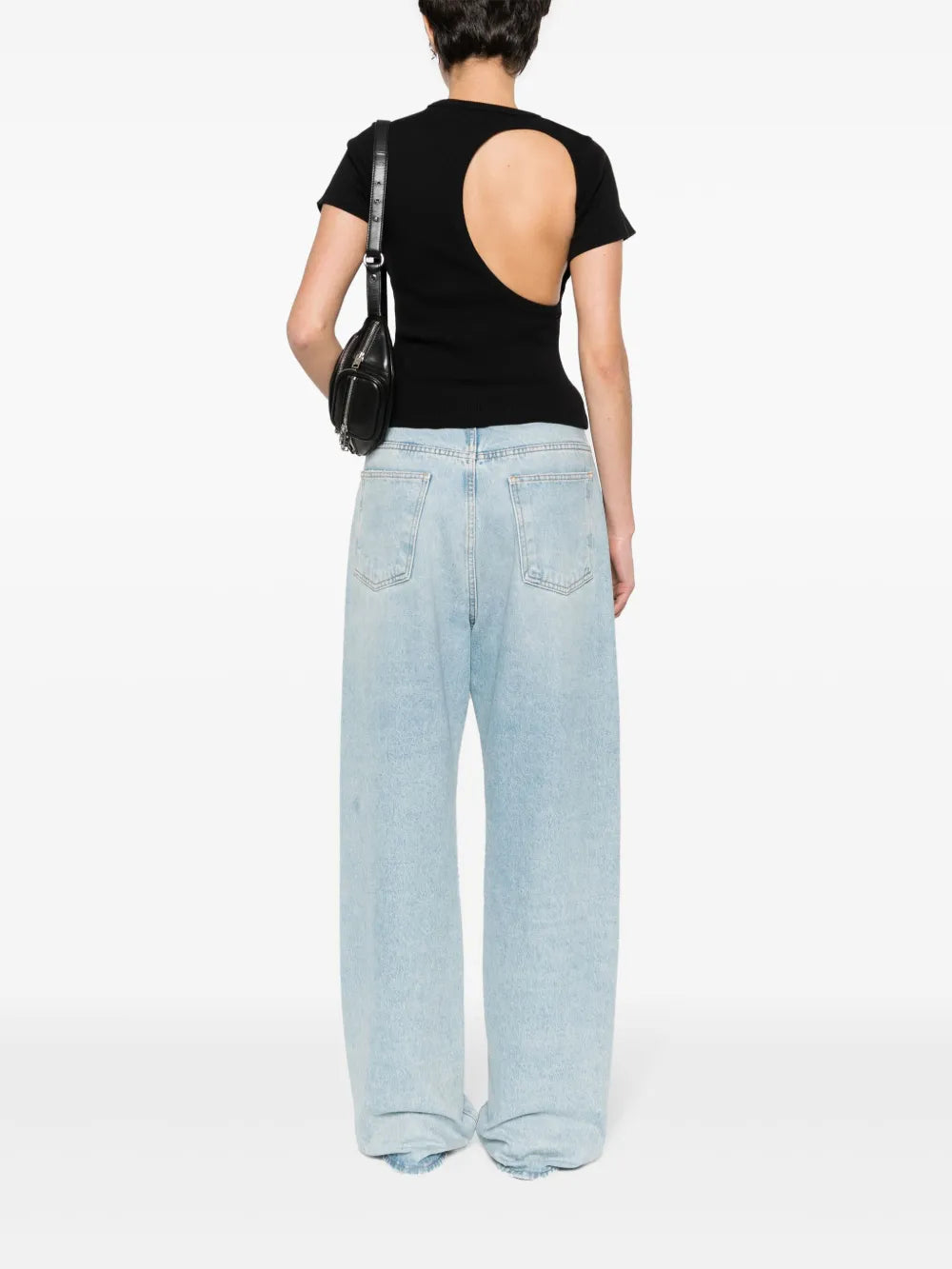 Cut-Out Ribbed T-Shirt
