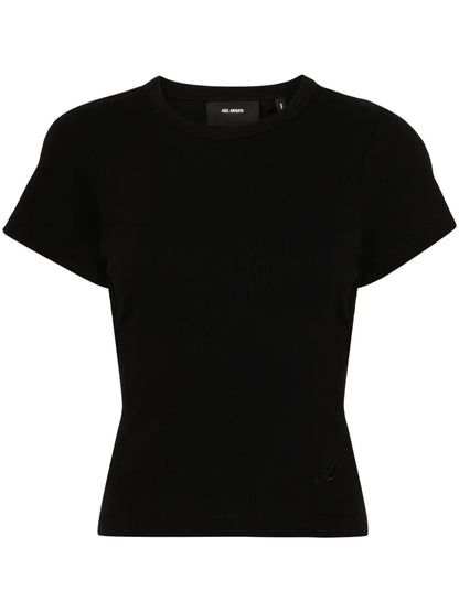 Cut-Out Ribbed T-Shirt
