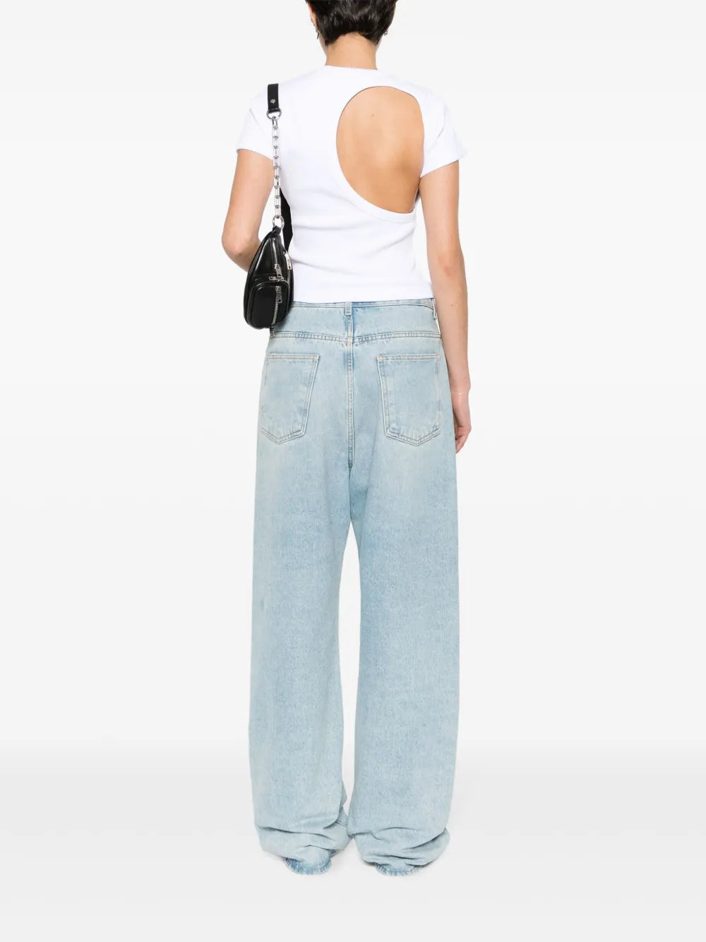 Cut-Out Ribbed T-Shirt