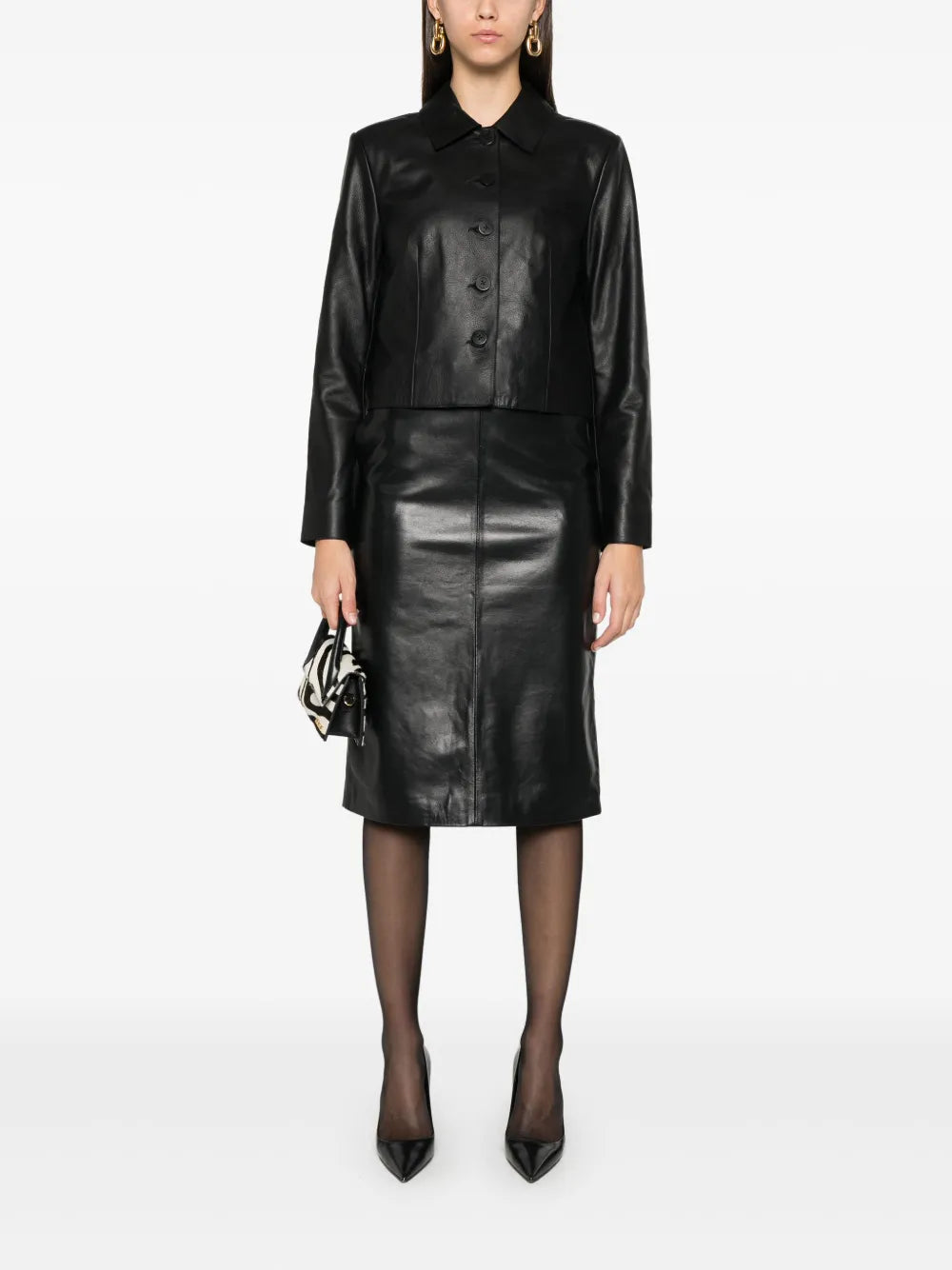 Leather Midi Skirt