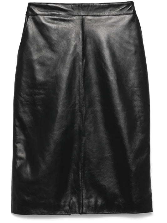 Leather Midi Skirt