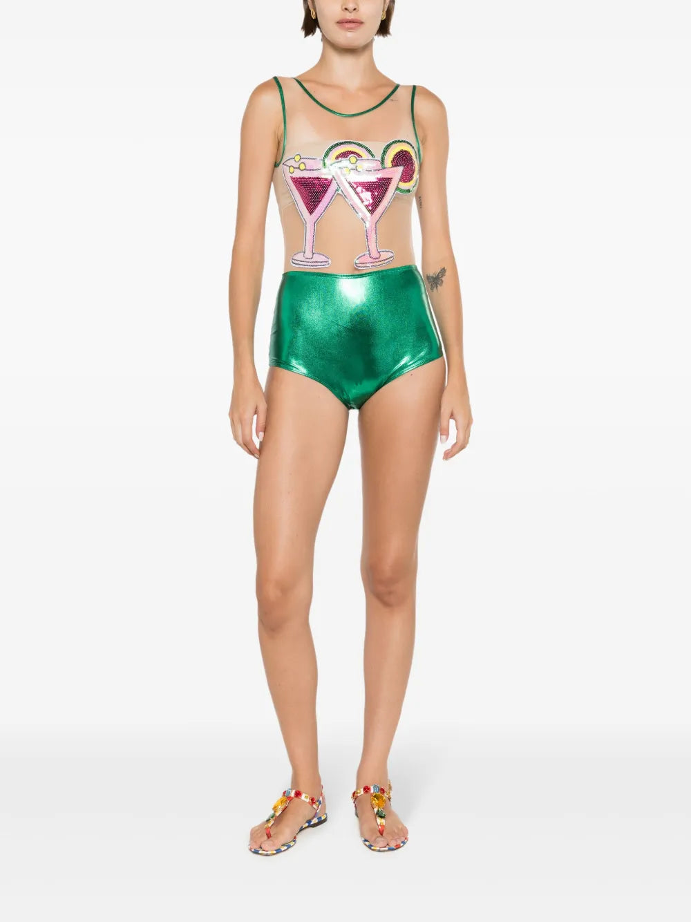 Drink Sequin-Embellished One-Piece