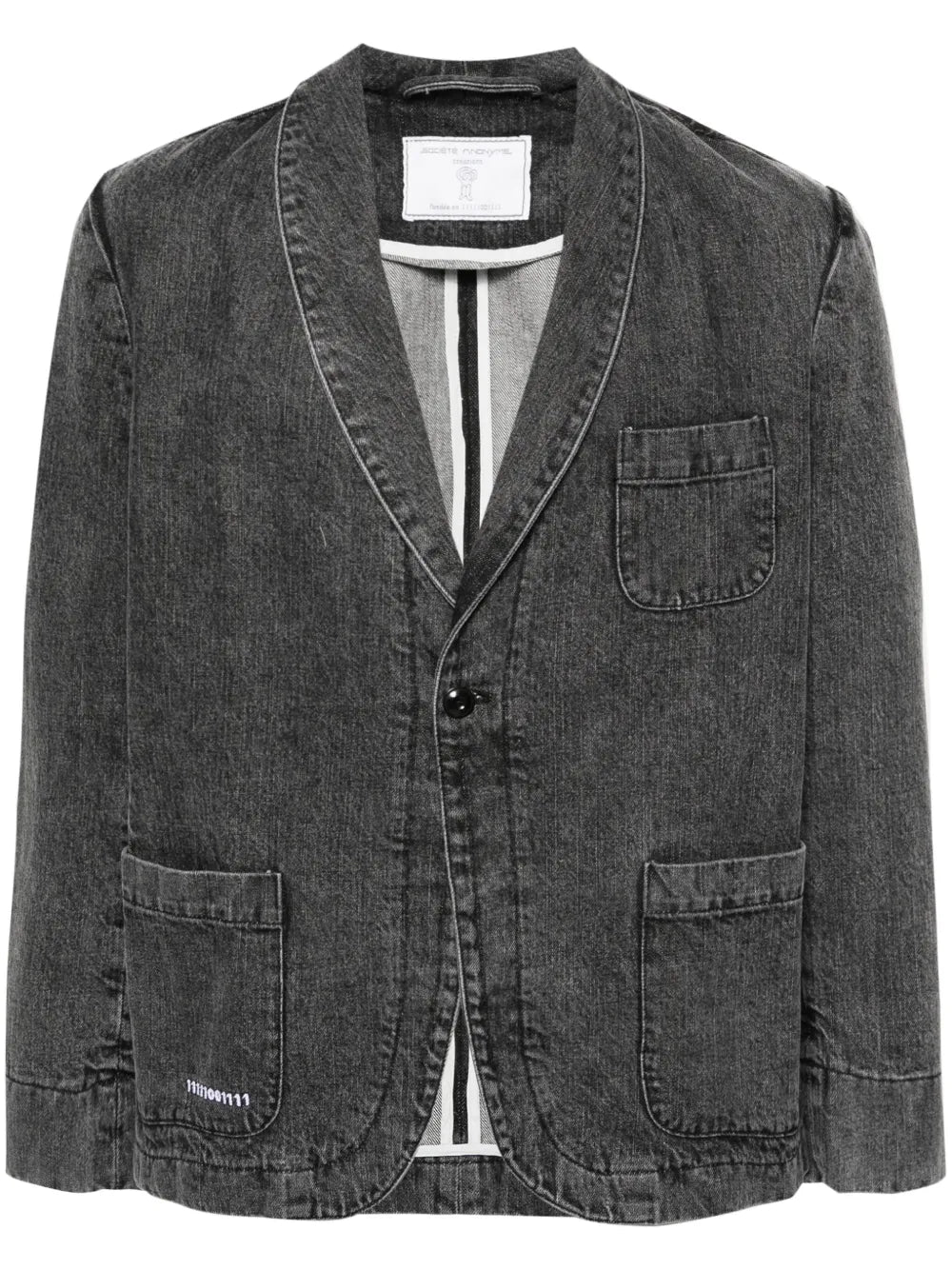 Single-Breasted Denim Blazer
