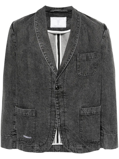 Single-Breasted Denim Blazer
