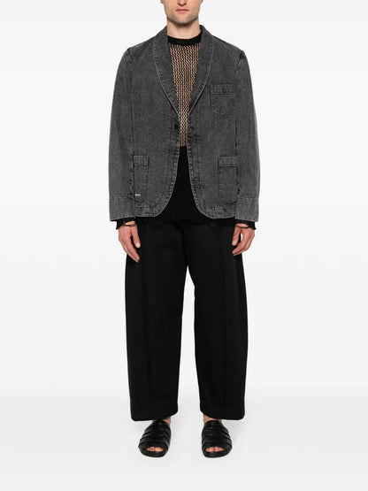 Single-Breasted Denim Blazer