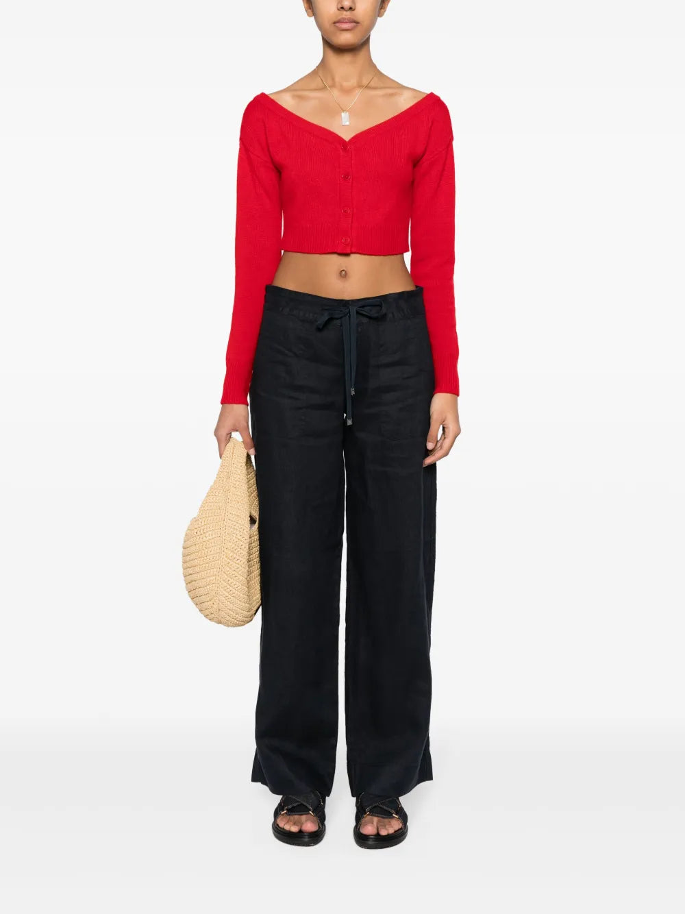 Drawstring-Fastening Trousers