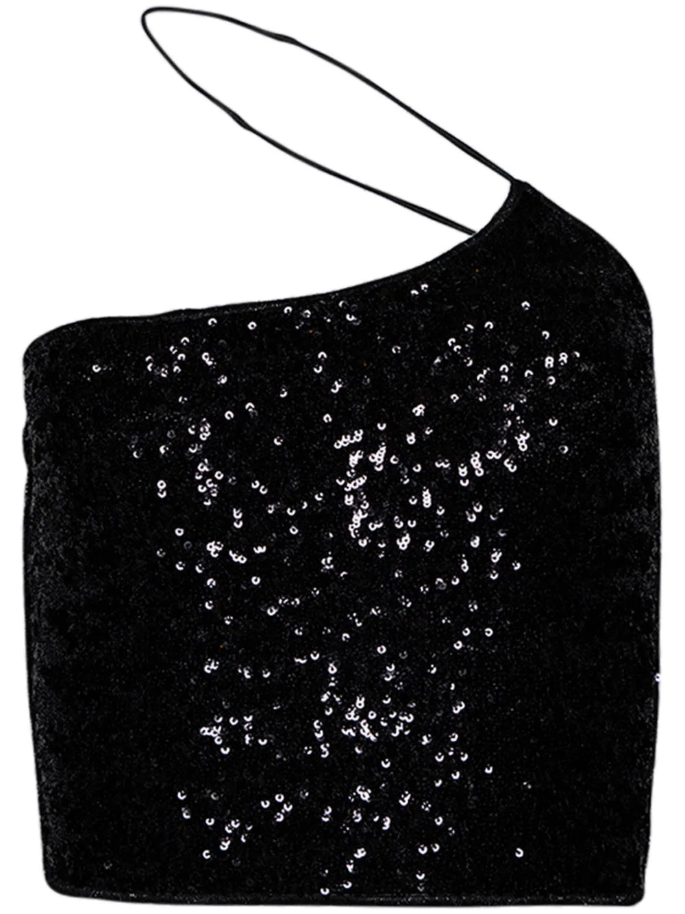 Sequin-Embellished Crop Top