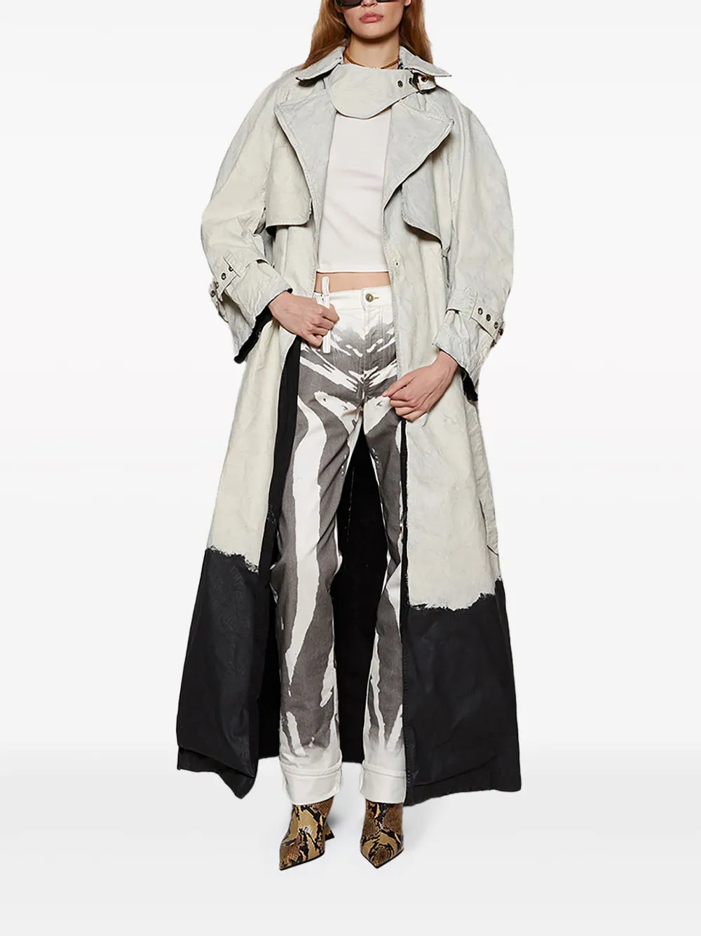 Abstract-Print Jeans