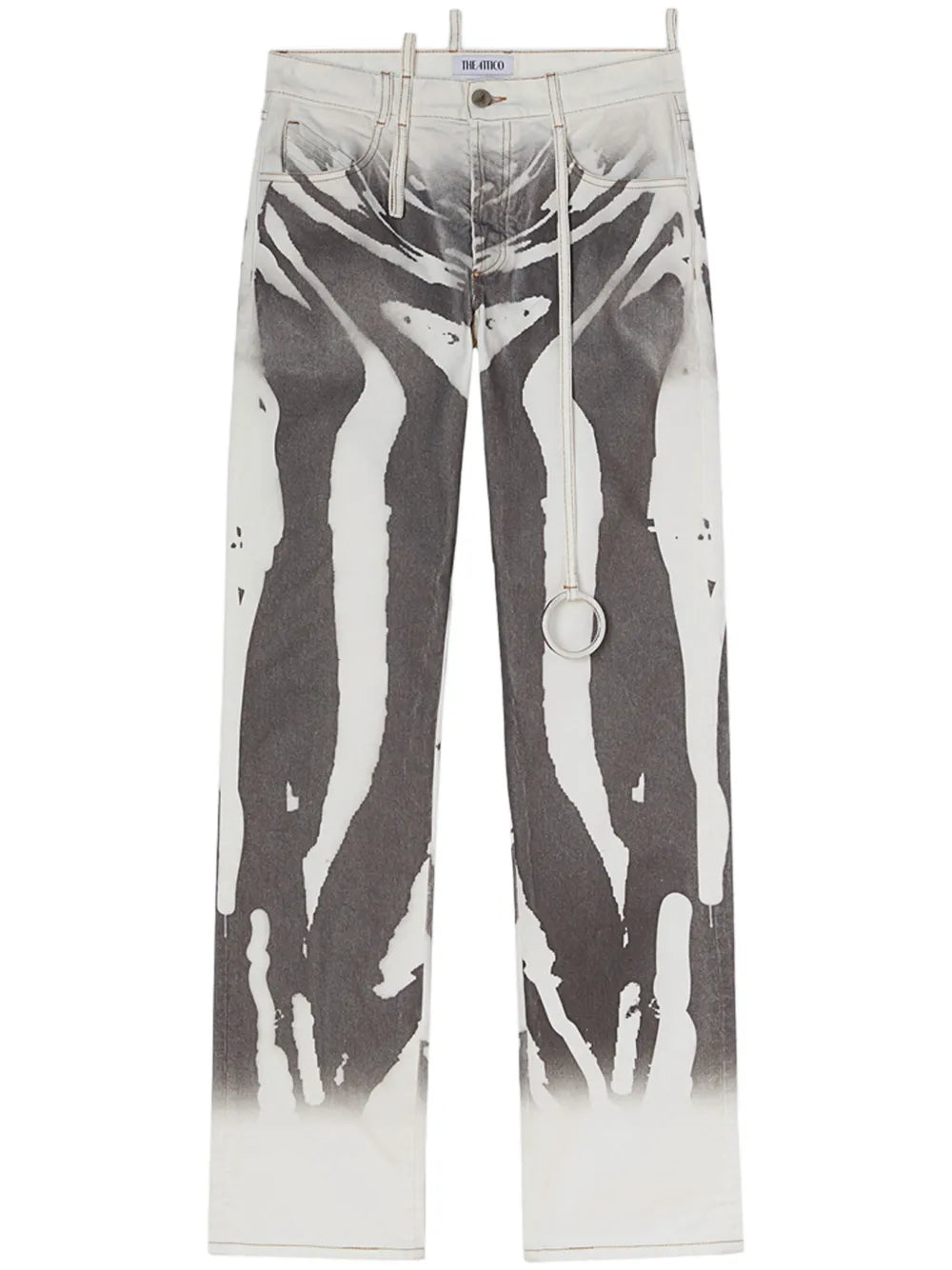 Abstract-Print Jeans