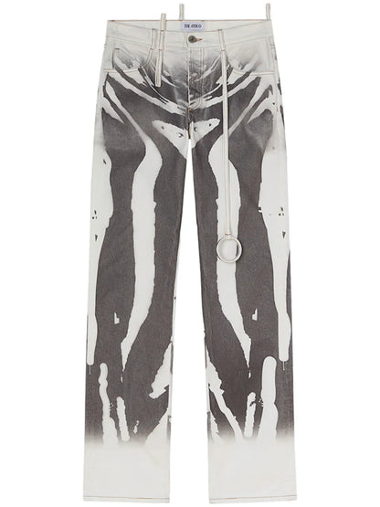 Abstract-Print Jeans